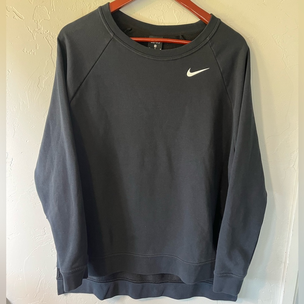 Nike Dri-Fit Side Slit‎ Crewneck Black Women’s Sweatshirt